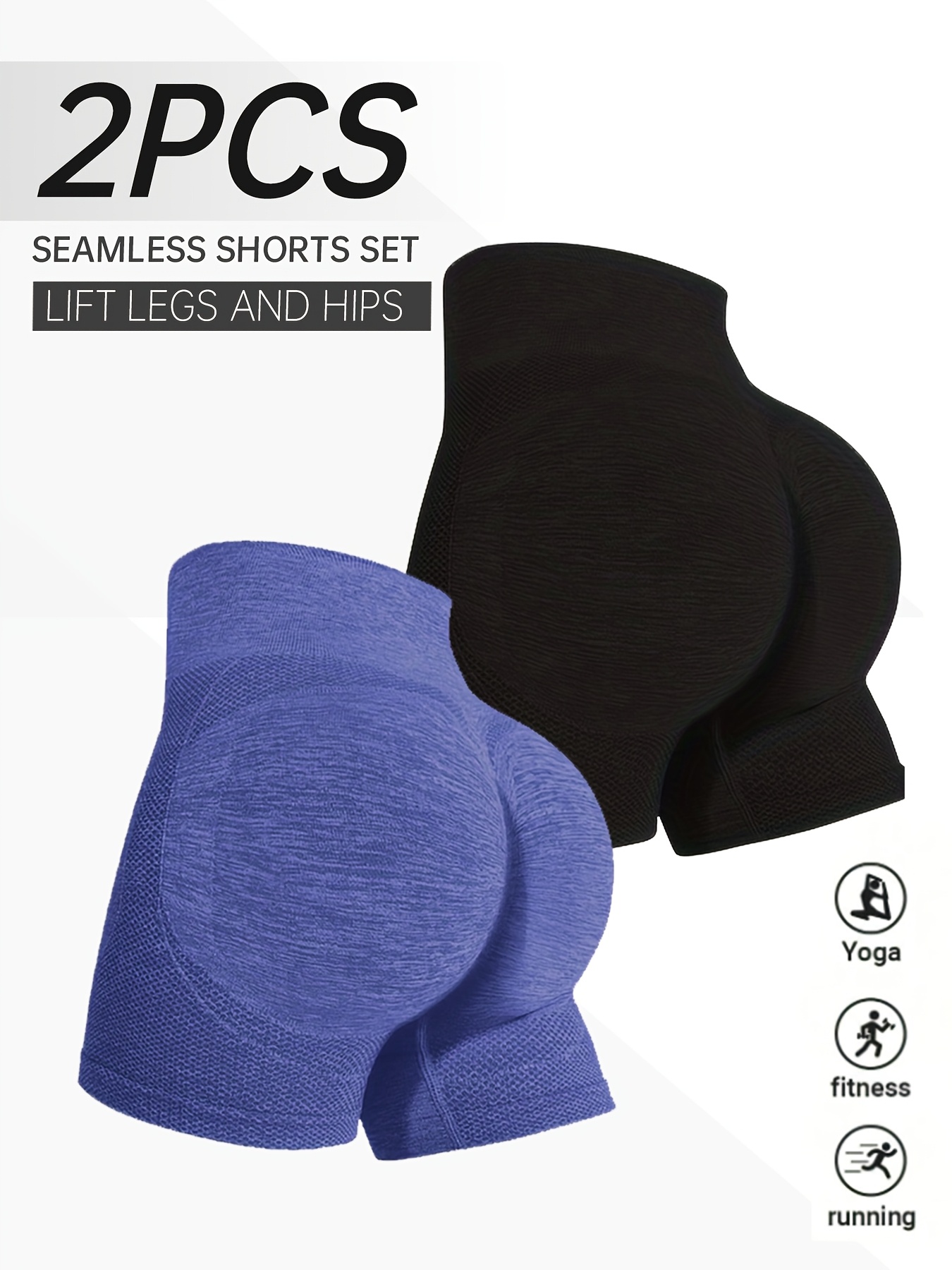 Set of 2 Women'S High-Waisted Tummy Control Breathable Stretchy Butt-Lifting Leggings, Designed for Sports, Fitness, And Yoga, Also Suitable As Casual Wear