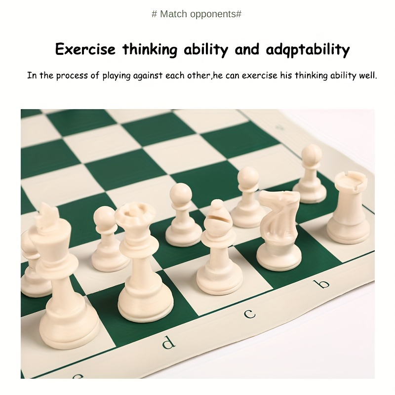 International Chess Mat International Chess Pieces Adult Chess Intelligence Plastic Chess Figure Championship Game - Image 4