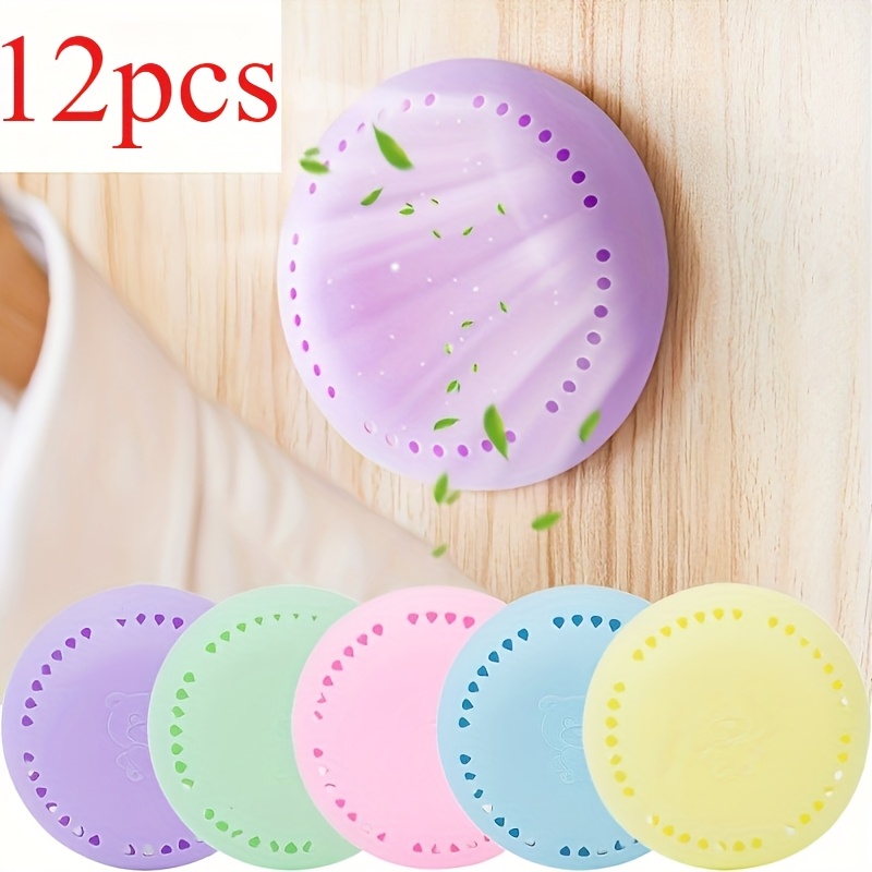 12 Fragrance Tablets + 1 Box of Cherry Blossom Lavender Scented Air Freshener - Long-Lasting Deodorizing, Suitable for Home, Car, Bathroom, and Wardrobe - Includes a Shell-Compressed Solid Deodorizing Tablet