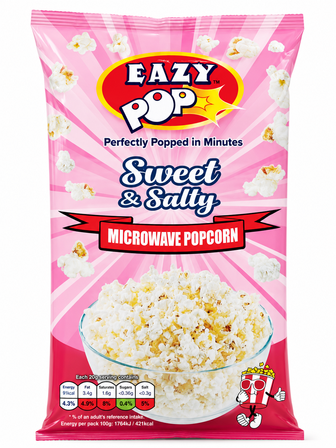 Magicorn Eazy Pop Sweet & Salty Microwave Popcorn 85g