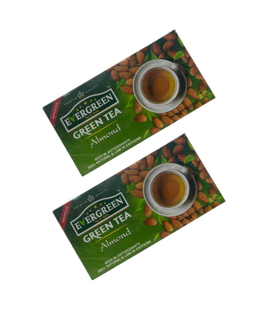 Evergreen Green Tea 25 Bags (Almond) 50g
