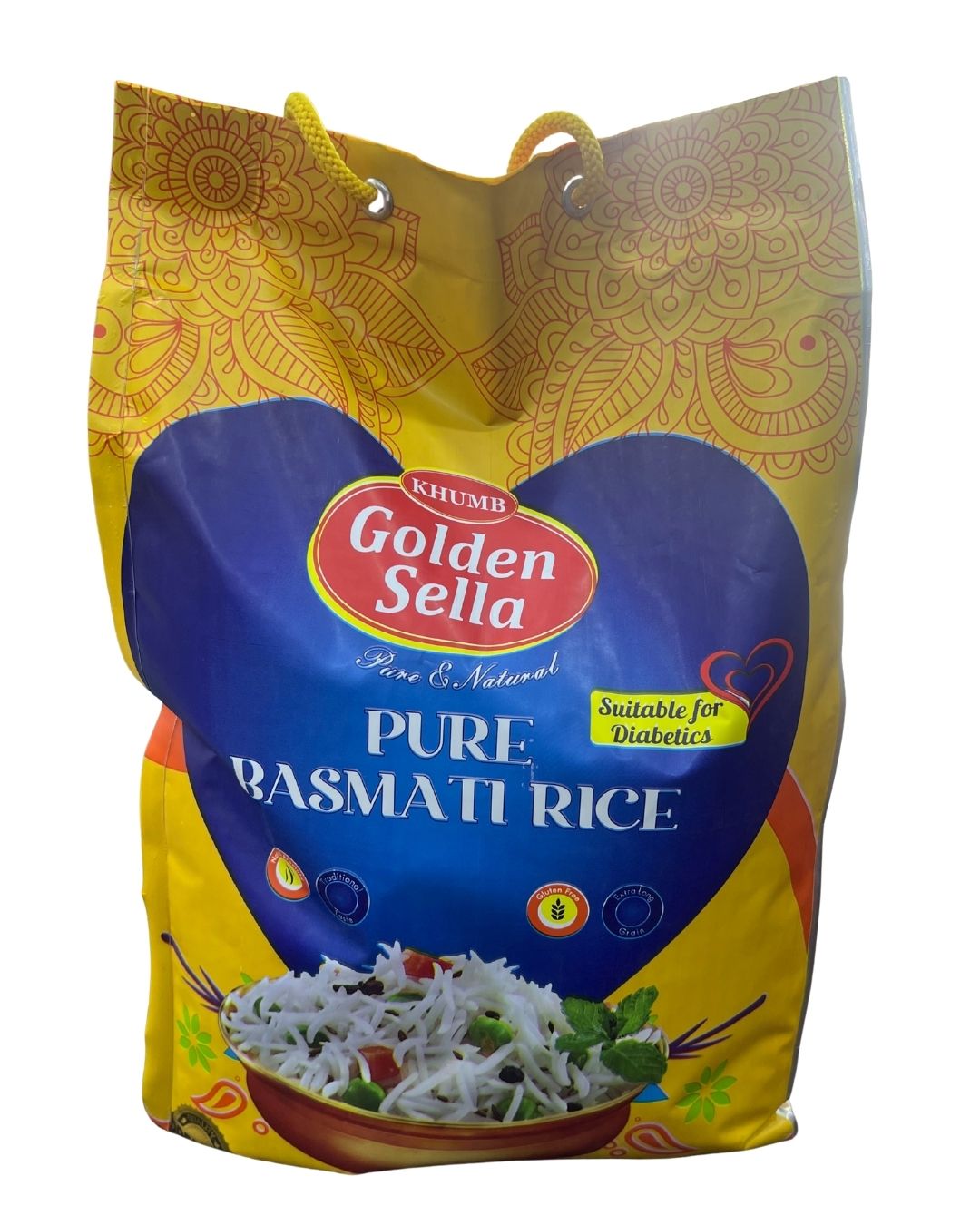 Khumb Golden Sella Pure Basmati Rice 5kg Bag