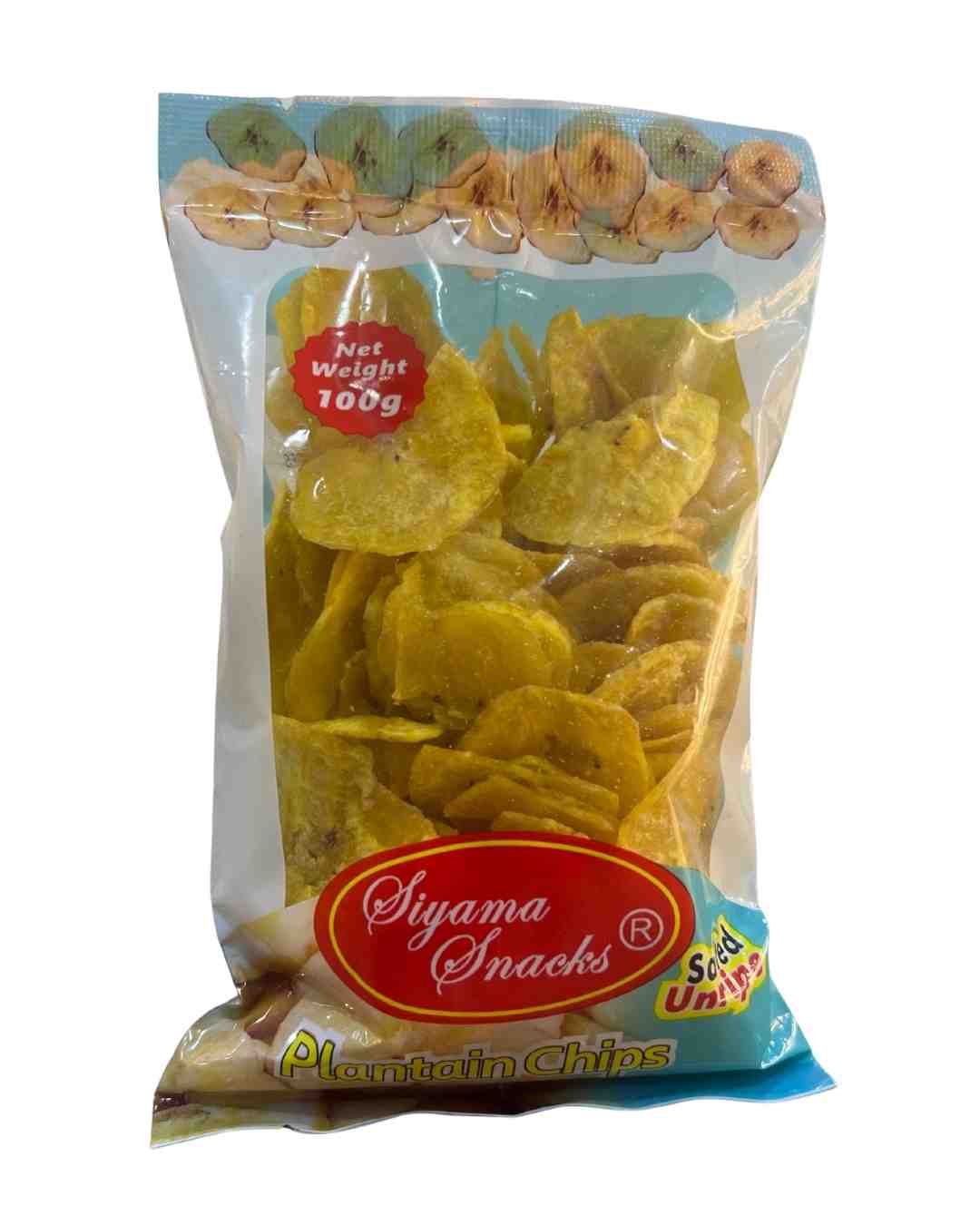 Siyama Snacks Plantain Chips Salted Unripe 100g