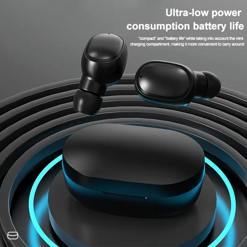 Wireless Headset Earplug Stereo Noise Reduction, In-Ear Wireless Earphones, Touch Wireless Headset, Charging Case with Wireless Earphones, Control Music Player Audio Headset Electronic Ear Plug - Image 4