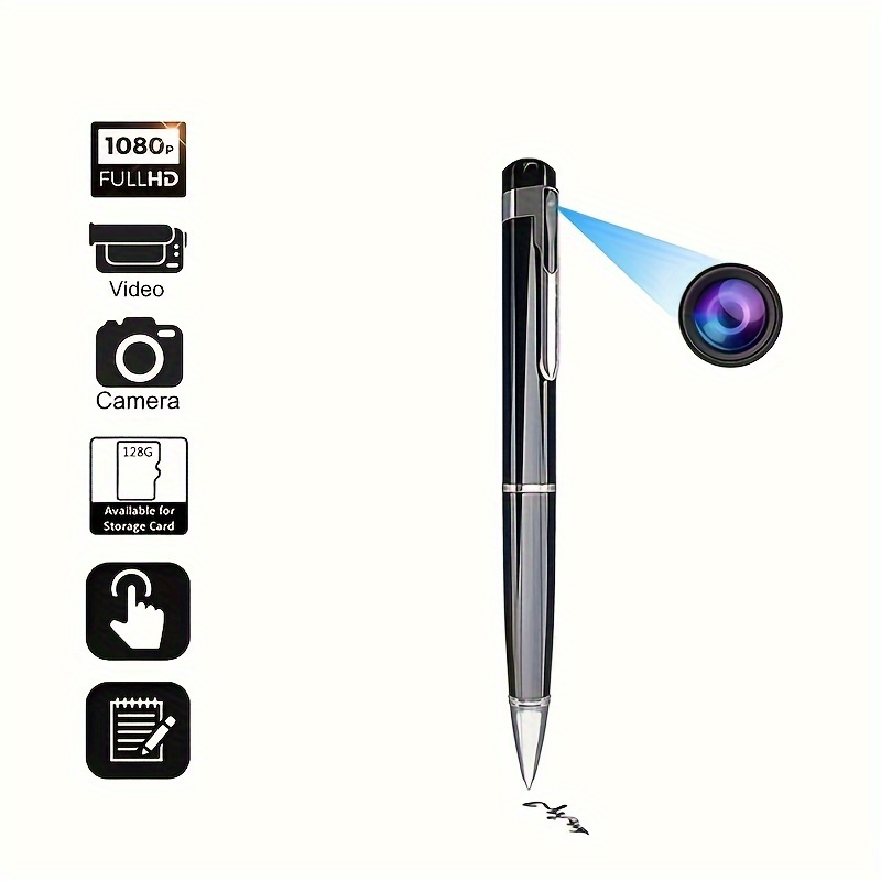 Recording Pen Camera Wearable Nanny 1080 Pen Camera Portable HD Camera for Meeting, Business, Or Study Recording